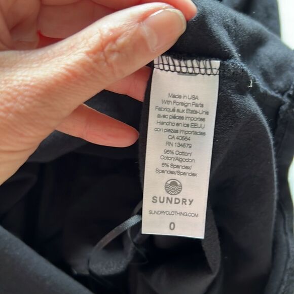 EVEREVE + SUNDRY Women’s Racerback Tee Shirt Dress Black Size 0/Extra Small - Picture 10 of 12